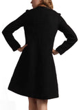 Black Single Breasted Wool Coat - DESIGNER INSPIRED FASHIONS