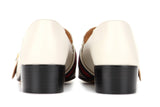 GG Leather Loafers, White - DESIGNER INSPIRED FASHIONS