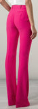 Flared-Leg Dress Pants-Hot Pink - DESIGNER INSPIRED FASHIONS