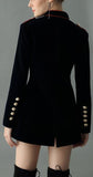 Black Velvet Military Jacket