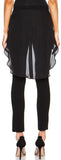 Black Stretch Skinny Pants with Tulle Train - DESIGNER INSPIRED FASHIONS