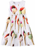 Ice Cream Print Dress - DESIGNER INSPIRED FASHIONS