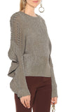 Metallic Ruffle Sweater