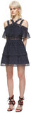 Embroidered Tiered Mini Dress - DESIGNER INSPIRED FASHIONS