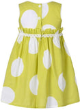Polka Dot Print Dress, Pink or Yellow - DESIGNER INSPIRED FASHIONS