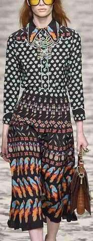 Clover & Exotic Print Dress - DESIGNER INSPIRED FASHIONS