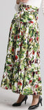 Fig Print Maxi Skirt