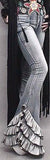 Ruffle-Hem Stretch Jeans - DESIGNER INSPIRED FASHIONS