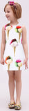 Ice Cream/Gelato Print Dress, White - DESIGNER INSPIRED FASHIONS