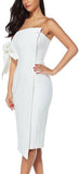 Shoulder Tie Dress - Black or White