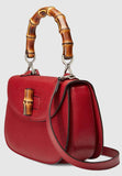 Bamboo Classic leather Handbag - (Black or Red) - DESIGNER INSPIRED FASHIONS