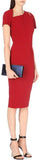 Cap Sleeve Cut Out Fitted Dress in Red - DESIGNER INSPIRED FASHIONS