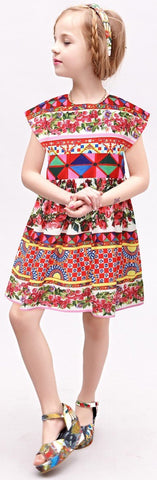 'Mambo' Print Tie-Waist Dress - DESIGNER INSPIRED FASHIONS