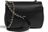 Logo Lambskin Flap Bag, Black | DESIGNER INSPIRED FASHIONS