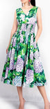 Hydrangea Sleeveless Dress - DESIGNER INSPIRED FASHIONS
