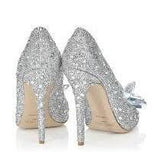 'Cinderella' Inspired Crystal Covered Pointy Toe Pump - DESIGNER INSPIRED FASHIONS