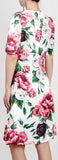Peony Print Applique Dress