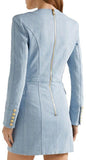 Double-Breasted Denim Mini Dress