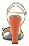 Sculptured Sandals in Multi Color with Studs and Crystals - DESIGNER INSPIRED FASHIONS