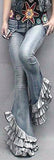 Ruffle-Hem Stretch Jeans - DESIGNER INSPIRED FASHIONS
