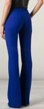 Flared-Leg Dress Pants-Blue - DESIGNER INSPIRED FASHIONS