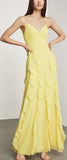 Ruffled Silk Sleeveless Maxi Dress