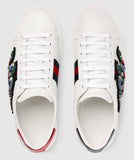 Ace Embroidered Low-Top Snake-Embellished Sneakers - DESIGNER INSPIRED FASHIONS