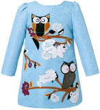 Owl-Embellished Jacquard Dress - DESIGNER INSPIRED FASHIONS
