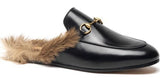 Princetown Horsebit Fur-Lined Leather Loafer-Slippers - (Pink, Red, Black) - DESIGNER INSPIRED FASHIONS