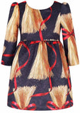 Jacquard Spaghetti Print Dress - DESIGNER INSPIRED FASHIONS