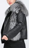 Fox Fur Leather Jacket