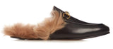 Princetown Horsebit Fur-Lined Leather Loafer-Slippers - (Pink, Red, Black) - DESIGNER INSPIRED FASHIONS