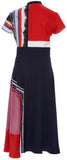 Color-Block Midi Dress - DESIGNER INSPIRED FASHIONS