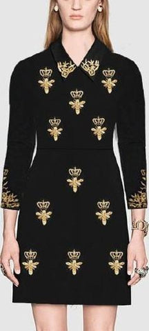Bee-Embroidered Dress