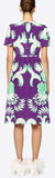 Graphic Arras Crepe De Chin Dress