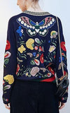 Garden Embroidered Knit Sweater - DESIGNER INSPIRED FASHIONS
