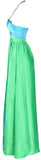 Long Chained Contrast Halter Dress - DESIGNER INSPIRED FASHIONS