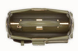 Peekaboo Regular Pocket Green Leather Bag