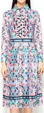 Pastel Print Pleated Dress