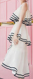 Ruffle Tiered Organza Dress - DESIGNER INSPIRED FASHIONS