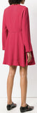 Bow Detail Long-Sleeved Dress, Red