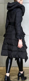 Ruffled Puffer Coat - Pink or Black