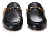 Princetown Horsebit Fur-Lined Leather Loafer-Slippers - (Pink, Red, Black) - DESIGNER INSPIRED FASHIONS