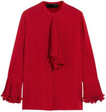Georgette Ruffled Blouse - DESIGNER INSPIRED FASHIONS