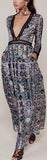 'Juliet' Maxi Dress in Blue - DESIGNER INSPIRED FASHIONS