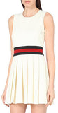 Color-Contrast Pleated Tennis-Style Dress - DESIGNER INSPIRED FASHIONS