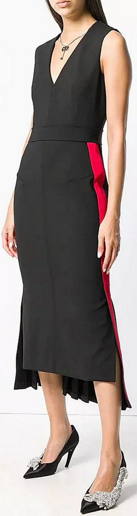 Asymmetrical Contrast-Stripe Dress | DESIGNER INSPIRED FASHIONS