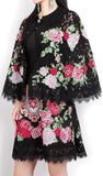 Black Floral Lace Capelet & Mini Skirt - DESIGNER INSPIRED FASHIONS