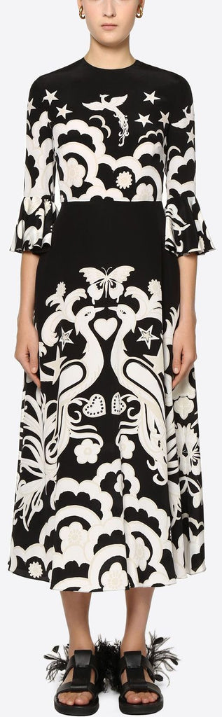 Phoenix Crepe De Chine Dress