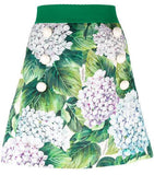 Hydrangea-Print Organza Cropped Jacket & Skirt Set - DESIGNER INSPIRED FASHIONS